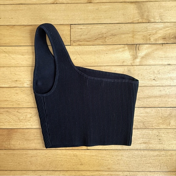 Babaton Black Ribbed Knit Top - Picture 2 of 4